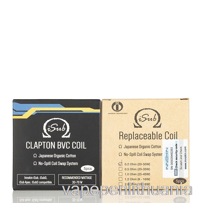 Innokin Isub Pakeitimo Ritės 0,5ohm Coils Vape Skystis